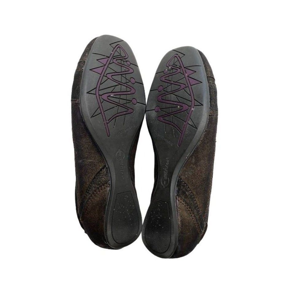 Womens EARTHIES Ronda Brown Bronze Rock Leather Slip On Shoes Sneakers sz 8 - Picture 4 of 9